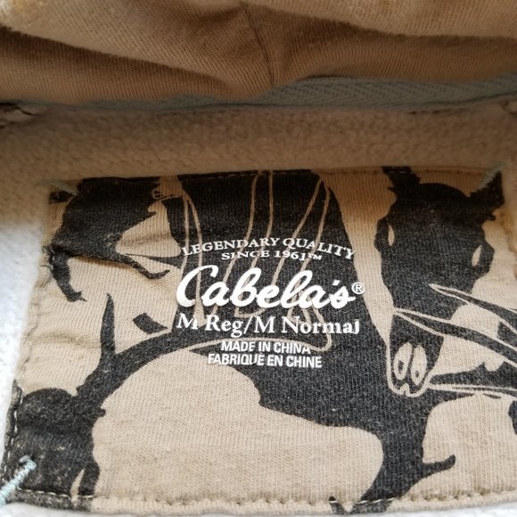 ❤️🛍️Cabela Kangaroo Camouflage Camo Hoodie  Size M❤️🛍️ - Picture 6 of 12